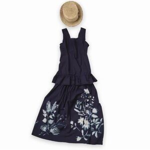 45R Hand-painted ink wash painting skirt